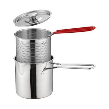 وعاء مقلاة عميقة من سالتلاس مع سلة ومصفاة زيت